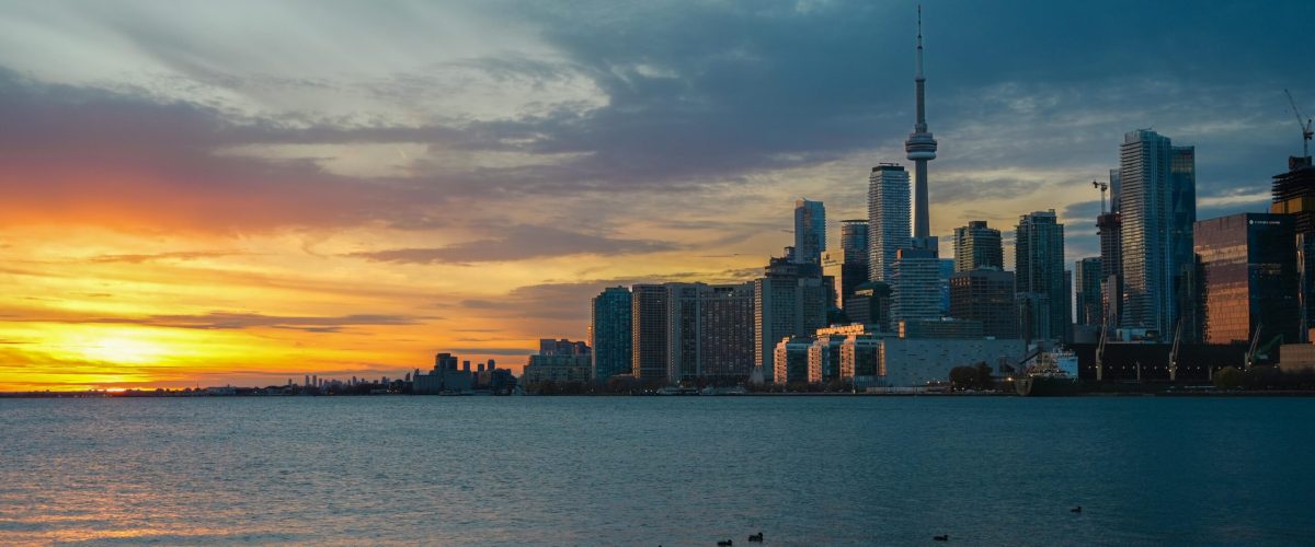 Toronto Skyline with a dramatic sunset